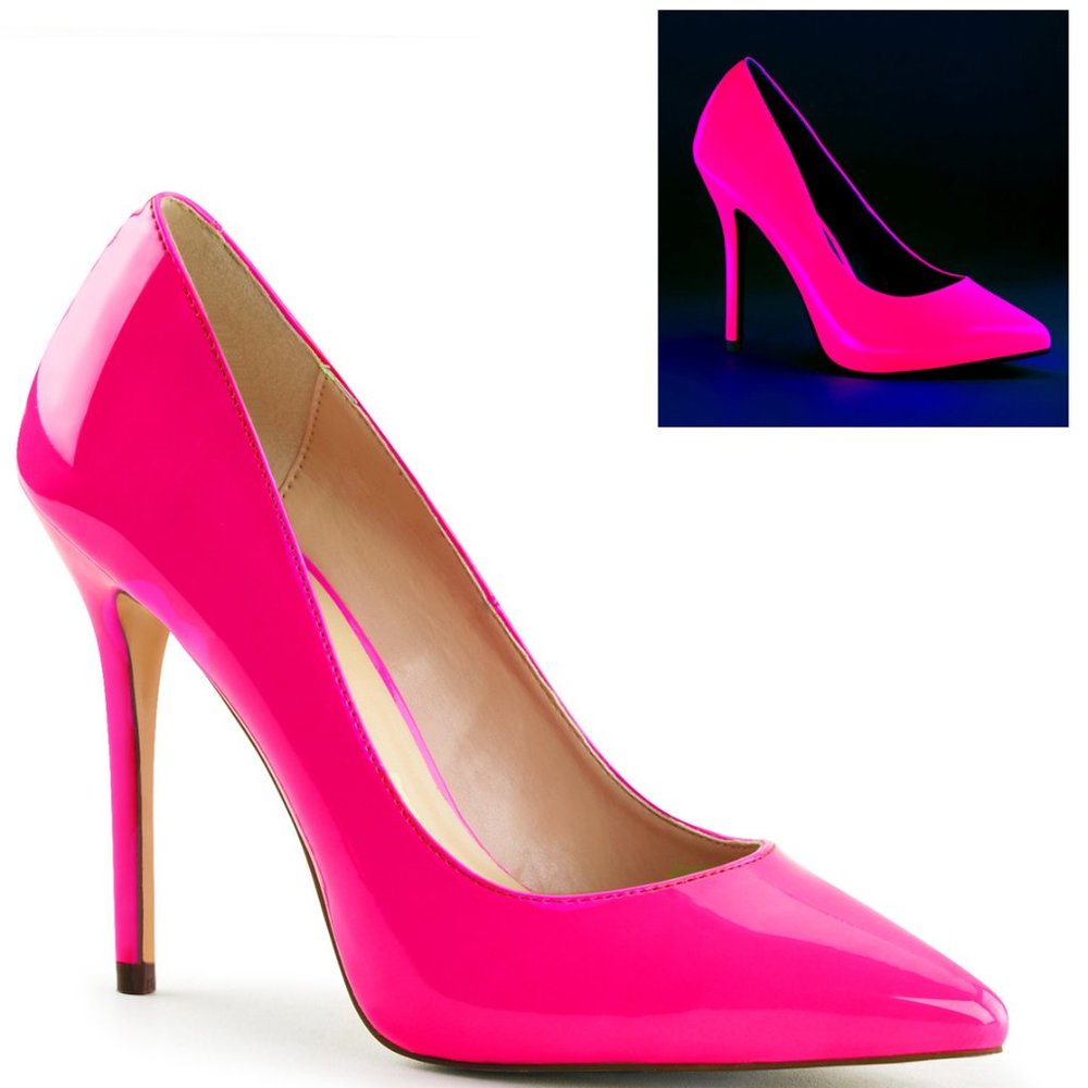 80s Pointed Toe Glow High Heel Shoes